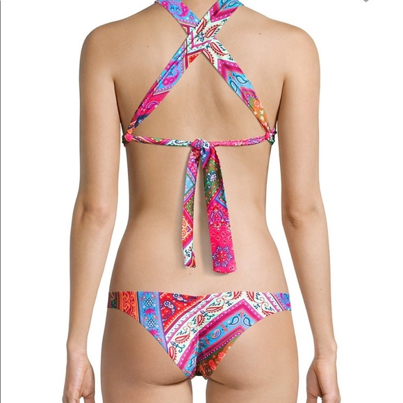 NWT colorful bandana bikini top - Picture 2 of 10